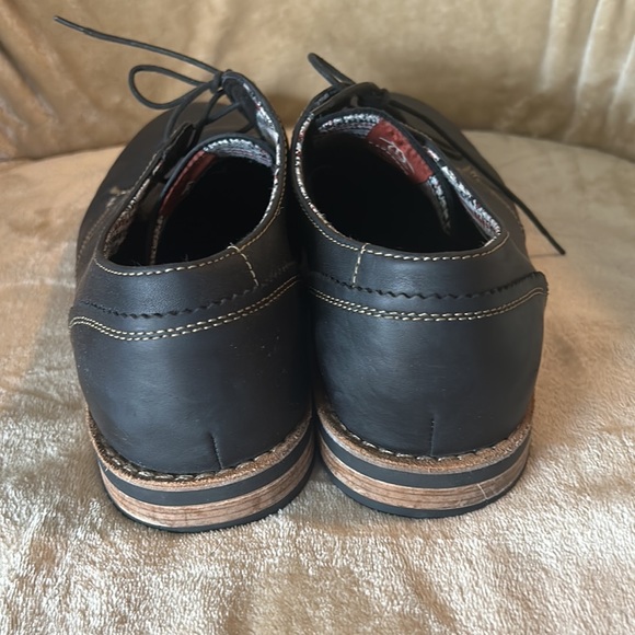 Original Penguin Mens Black Leather Shoes - Picture 4 of 8
